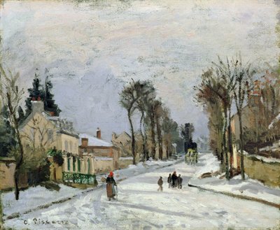 ルヴェシエンヌのベルサイユの道、1869年 作： Camille Jacob Pissarro